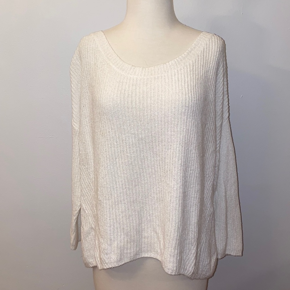 Express White open back sweater